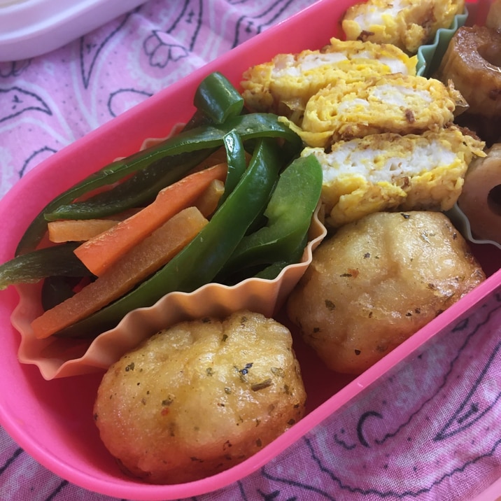 レンジで簡単 ピーマンとにんじんのコンソメ和え レシピ 作り方 By みすけぴ 楽天レシピ